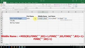 How to Separate First Middle Last Name in MS Excel (2003-2016)