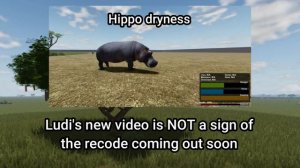 Roblox Wild Savanna - Hippo + croc swimming (Ludi video) - Recode info