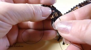 Чокер из стекляруса и бисера с бахромой (115)/Колье из стекляруса/Ошейник из бисера/Мастер Класс