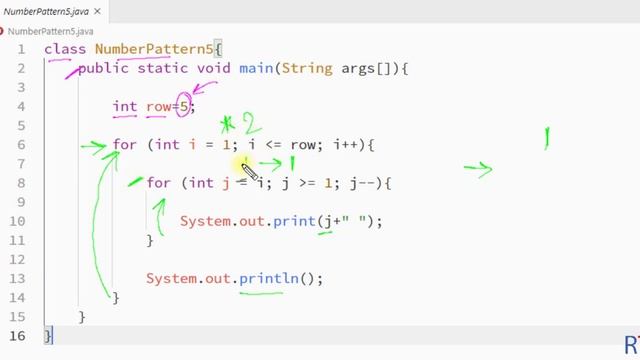 #5 Number Pattern in Java || Java Pattern Printing смотреть онлайн