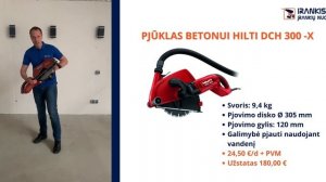 Šiandienos įrankis - PJŪKLAS BETONUI SU DULK. NUSIURBIMU HILTI DCH 300 -X ⚙️?