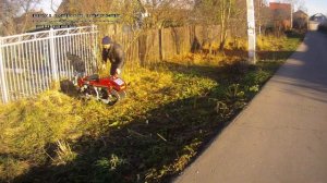 Самодельный гусеничный мотоцикл. Пробный выезд.