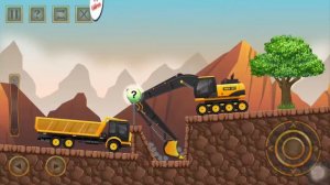 Digger Excavator, trucks, cranes, construction games videos for children kids #1