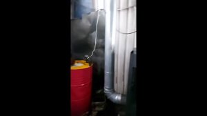 Калорифер на отработке Циркон в автосервисе / Воздухонагреватель на отработке