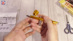 Еще один ручной мини аэрограф с тестом. Аэрограф гравитационный