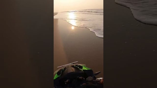 Goa beach on Versys 1000