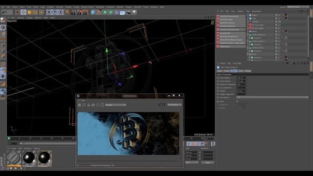 Создаем 3D биткоин в Cinema 4D. смотреть онлайн