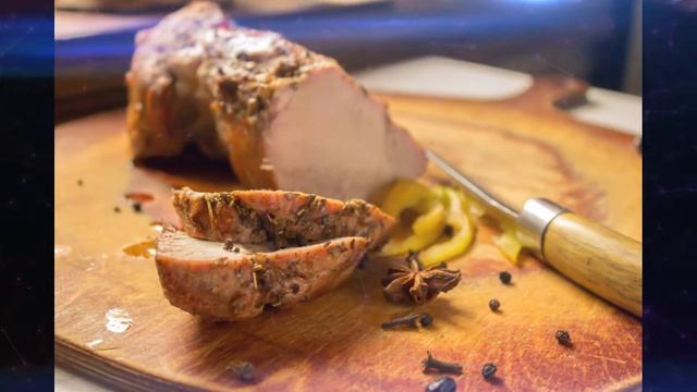 Запечённая свинина куском в духовке