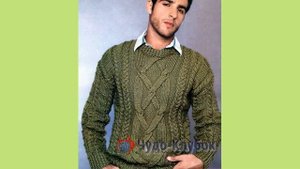 Джемпера для мужчин вязаные спицами