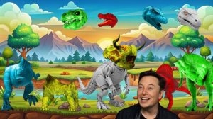 Tebak Gambar Color Dinosaurs vs SuperHeroes Puzzle | Spider-Man 🕷 Batman 🦇 Hulk✊🏻 Incredible Dance