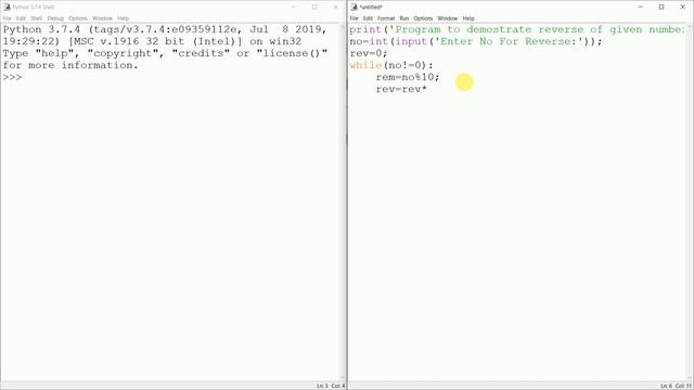 #2 Getting Start With Python Program | Reverse Of Given Number