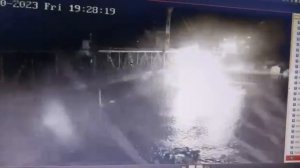 Удар по мосту в Затоке 10.02.2023/Drone boat explosion under bridge in Zatoka 10.02.2023