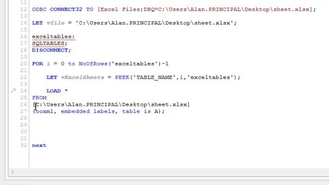 Qlikview FOR EACH... Load Multiple Excel Sheets by RFB 200 смотреть онлайн