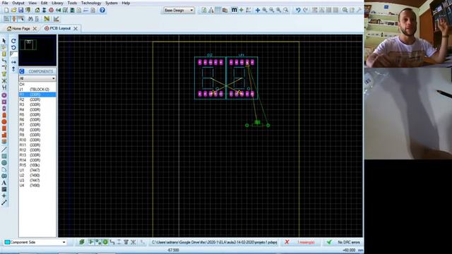 REVISÃO: aula3 parte4- Projeto prático no proteus (LAYOUT) смотреть онлайн