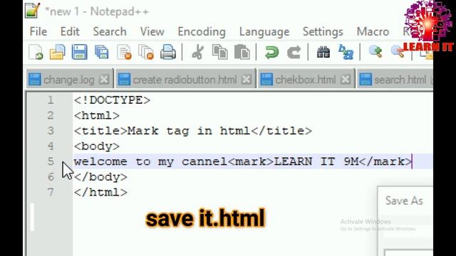 How to highlight text on webpage using HTML//HTML for begginers//HTML tutorials//learn IT9M