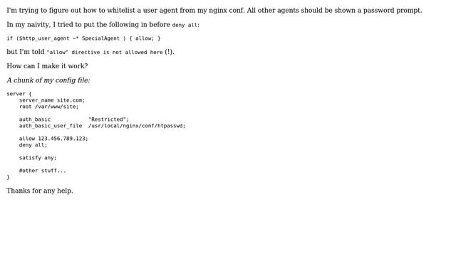 How to whitelist a user agent for nginx? (2 Solutions!!) смотреть онлайн