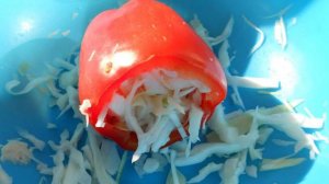 Фаршированный капустой болгарский перец на зиму