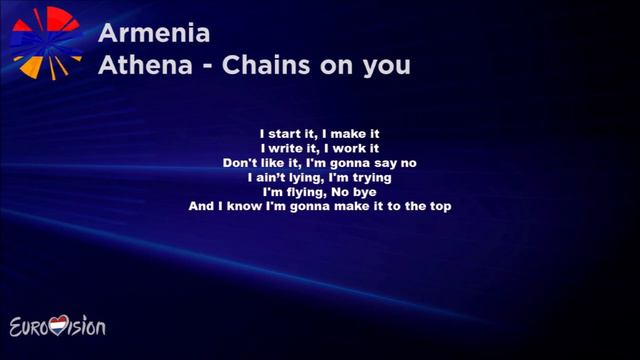 Athena - Chains on you (Lyrics) Armenia Eurovision 2020 смотреть онлайн