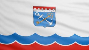 Флаг Ленинградской области. Флаги субъектов РФ. Зацикленное видео. Бесплатный футаж.