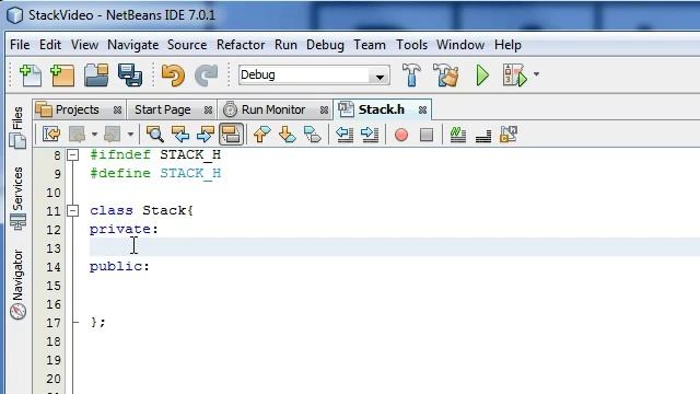 How to Create a Stack Class Project - ( Part 2 ) - Defining the Private Section of the Stack Class