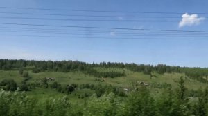 Вид из окна поезда - Виадук Черная Речка. Природа Урала (Красноуфимский р-н., Свердловская обл.)