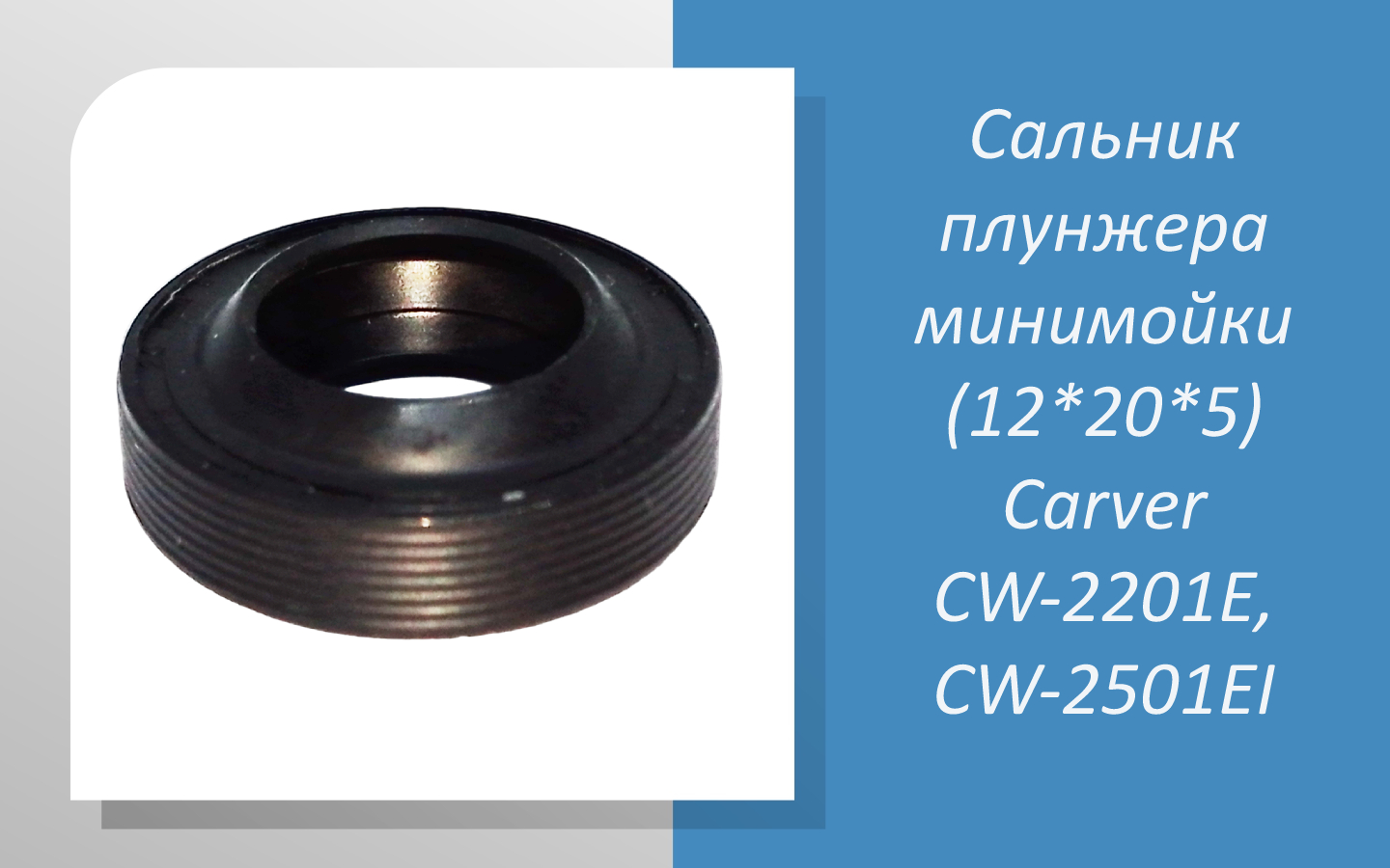 Сальник плунжера минимойки (12*20*5) Carver CW-2201Е, CW-2501EI