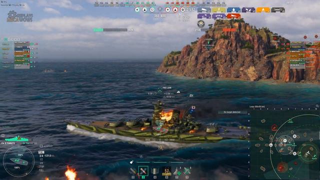 Battleship Yamato 4 Kills & 299k Damage | World of Warships Gameplay смотреть онлайн