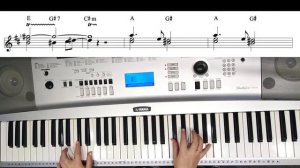 "Встреча" А.Рыбников. Музыка из к\ф "Звездный мальчик" играть на синтезаторе и по нотам с аккордами