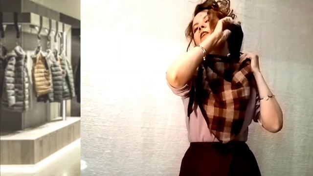 Как стильно завязать зимние шарфы и палантины треугольной формы