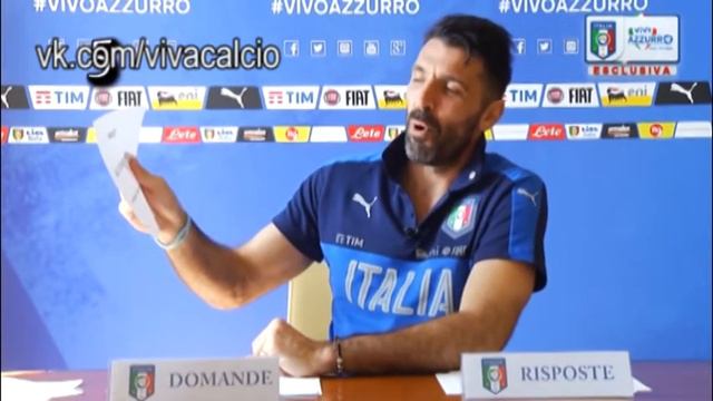 Джанлуиджи Буффон отвечает на вопросы об игроках сборной. смотреть онлайн