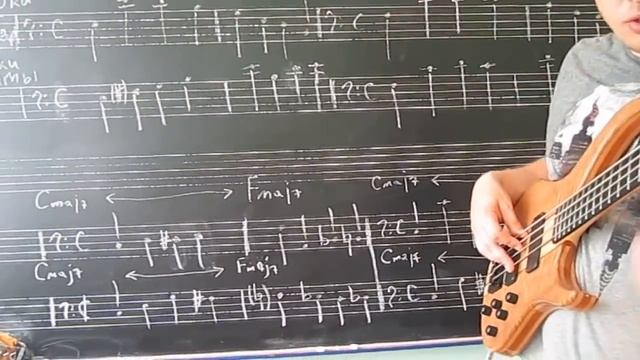 Теория. Соединение аккордов на бас гитаре (Лады: Фригийский, лидийский) смотреть онлайн