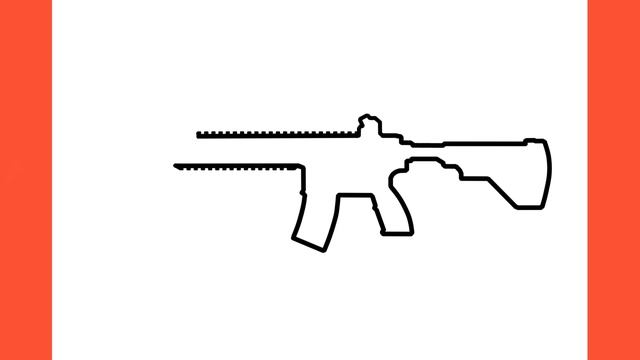 How to draw M416 RIFLE from PUBG easy / drawing HK416 pubg mobile gun step by step смотреть онлайн