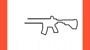 How to draw M416 RIFLE from PUBG easy / drawing HK416 pubg mobile gun step by step