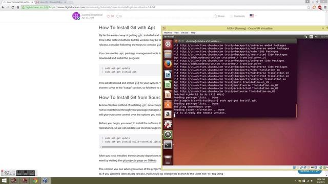 Install Git with Apt on Ubuntu 14.04 смотреть онлайн