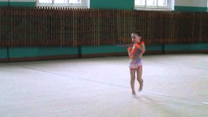 Выступление Валерии - художественная гимнастика,со скакалкой.