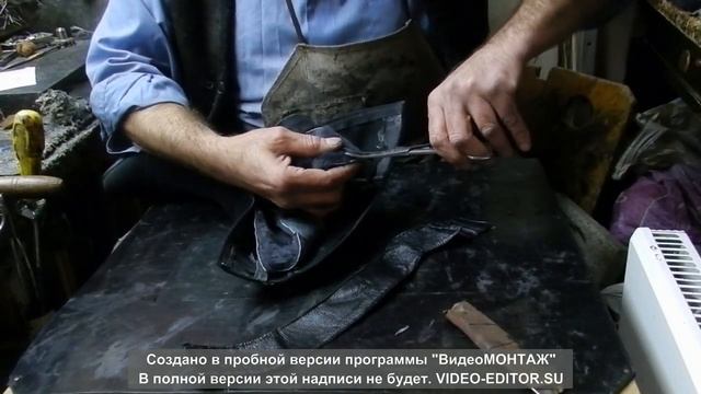 Как укоротить сапоги. Ремонт обуви. смотреть онлайн