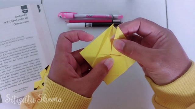 Pikachu Bookmark Origami | Origami Pembatas Buku Pikachu