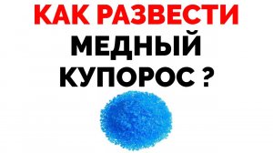 Как развести медный купорос от грибка и плесени ?.mp4