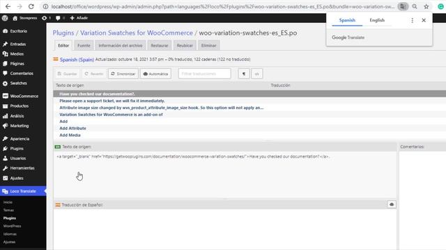 How to Translate WooCommerce Variation Swatches Plugin