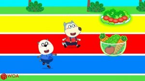 Wolfoo Plays 100 Layers Chocolate Food Challenge - Funny Stories for Kids | Wolfoo Family