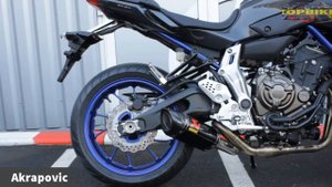 Full System Exhaust Akrapovic Vs SC Project Yamaha MT-07