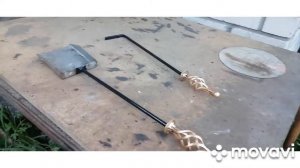 Совок, кочерга для мангала с элементами ковки своими руками