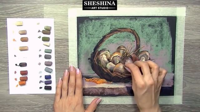 How to draw mushrooms with soft pastels ? STILL LIFE смотреть онлайн
