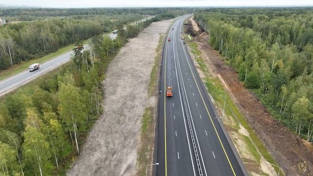 Строительство трассы М12. 2й пусковой комплекс. Весь участок за 23 минуты. Когда поедем?
