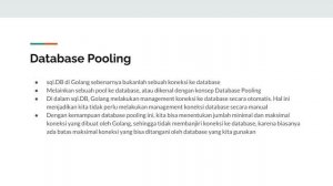 TUTORIAL GOLANG DATABASE  MYSQL (BAHASA INDONESIA)