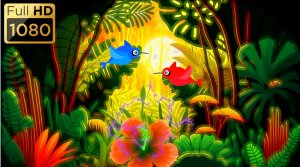 Анимированный фон "Тропический рай". 
Cartoon background "Tropical paradise".