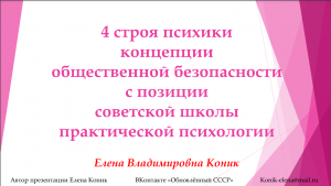 ПКФ #35. Елена Коник. Взгляд советского практического психолога на 4 типа строя психики