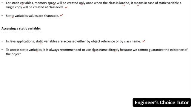 Static variables in Java | Java Programming Language | Java
