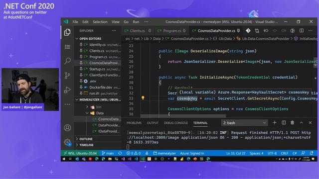 Secretless Development from Local to Cloud with the New Azure SDKs, Project Tye, and Kubernetes смотреть онлайн