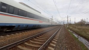 самые быстрые поезда России "сапсан" летят на больших скоростях с приветливыми бригадами